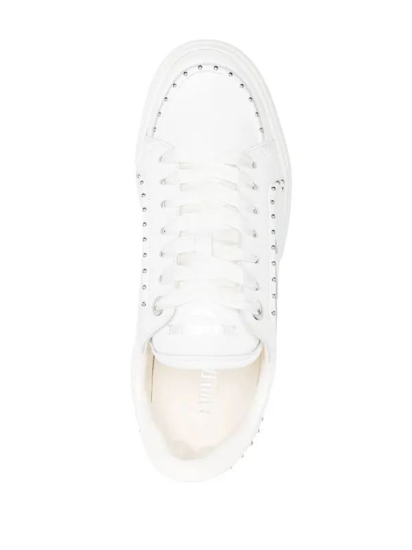 White top studded sneakers