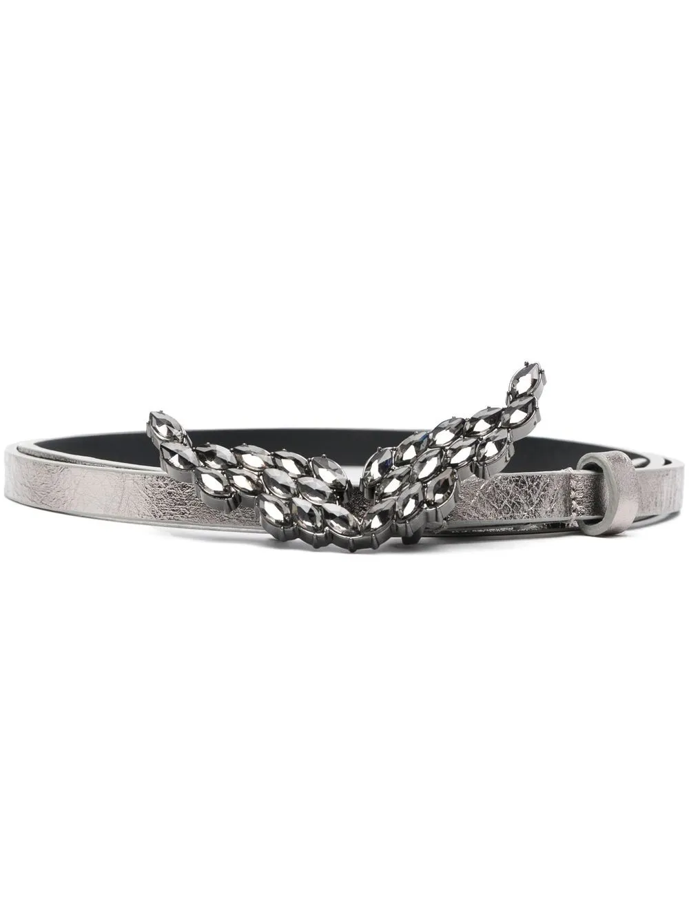 

Zadig&Voltaire logo-buckle leather belt - Silver