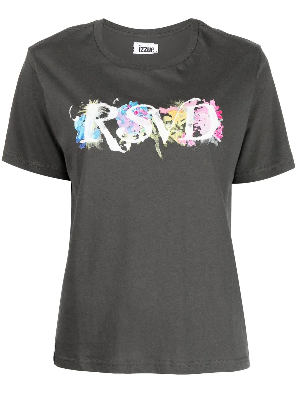 

izzue watercolour-effect print T-shirt - Grey