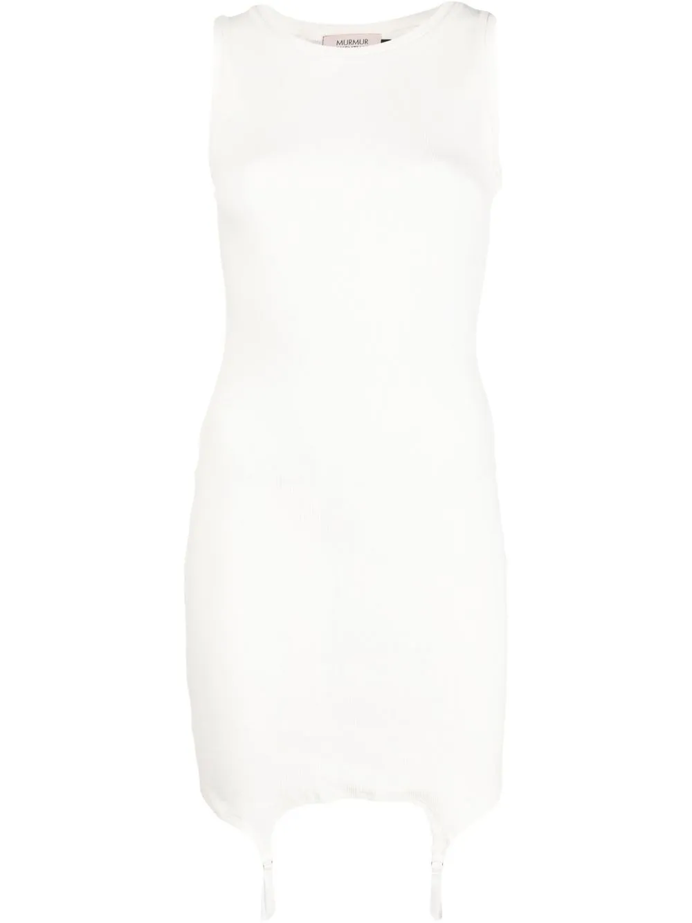 

Murmur suspender-detail dress - White