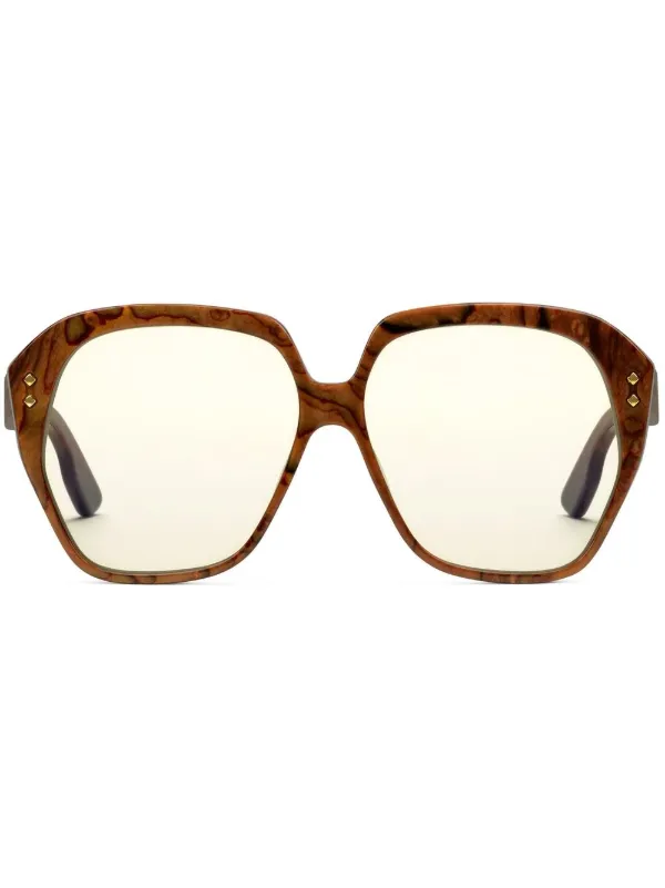 Gucci Eyewear oversized-frame clear 