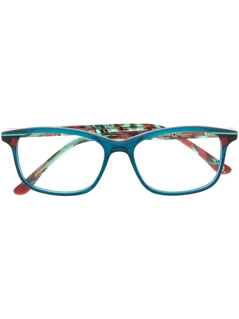 

Etnia Barcelona lentes con armazón cuadrada efecto marmoleado - Azul