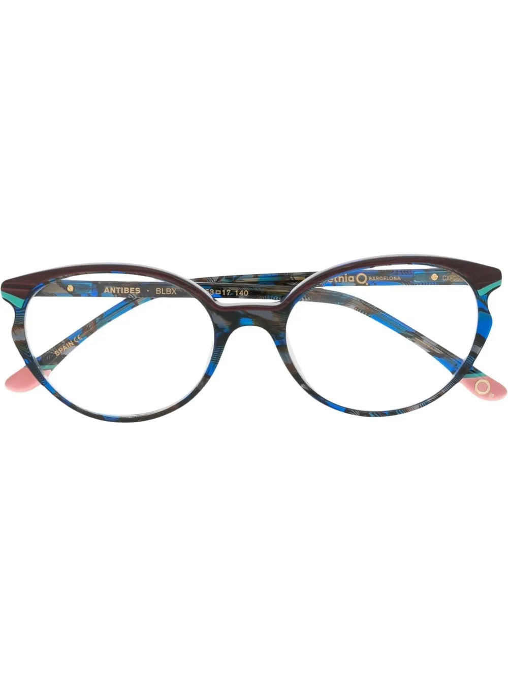 

Etnia Barcelona lentes con armazón cuadrada efecto marmoleado - Azul