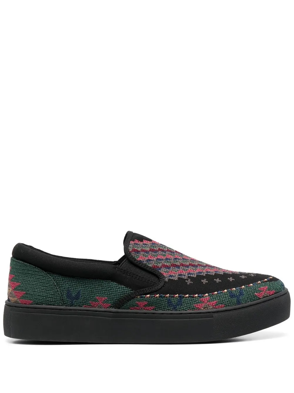 

White Mountaineering tenis slip-on a cuadros - Negro