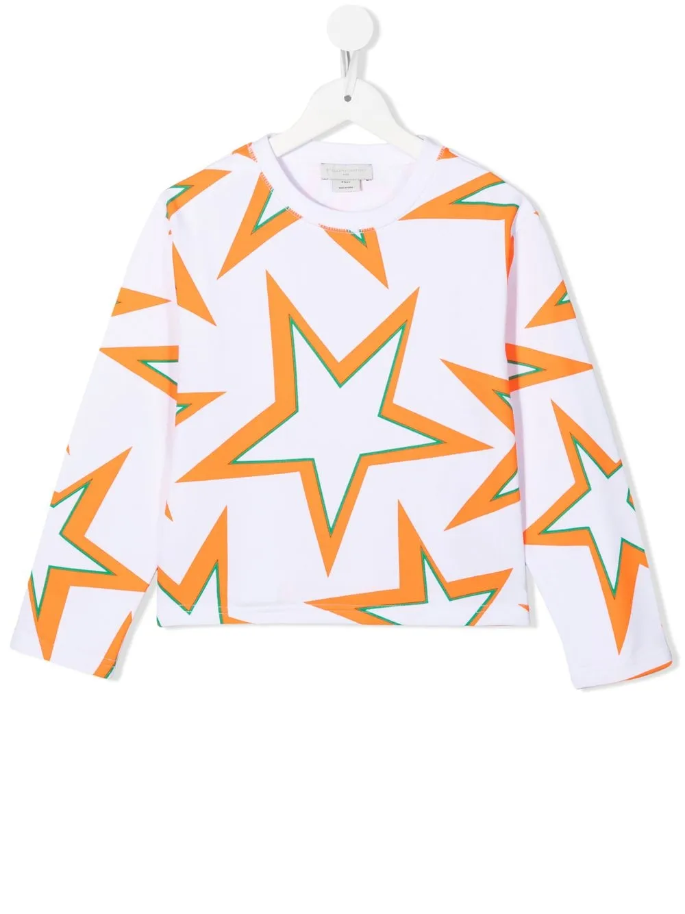 

Stella McCartney Kids star-print fleece sweatshirt - White