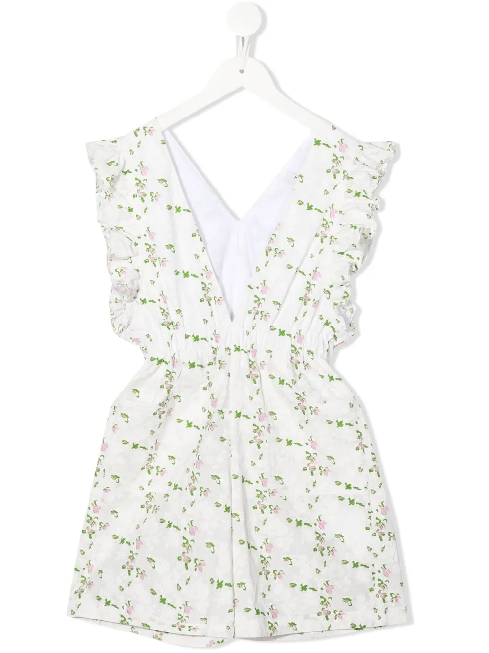 

Philosophy Di Lorenzo Serafini Kids jumpsuit corto con cuello en V - Blanco