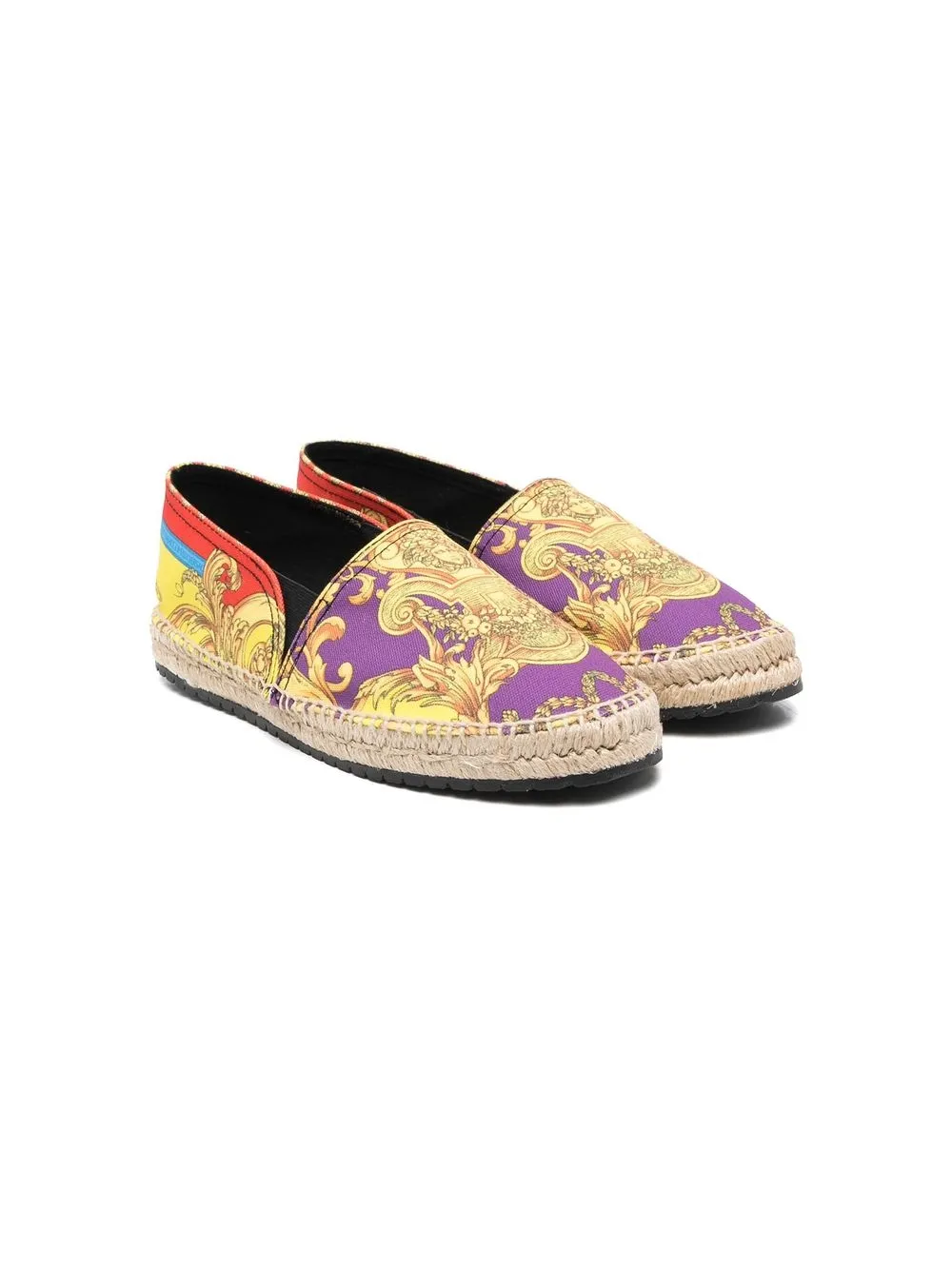 Versace Kids TEEN Barocco Goddess espadrilles Purple