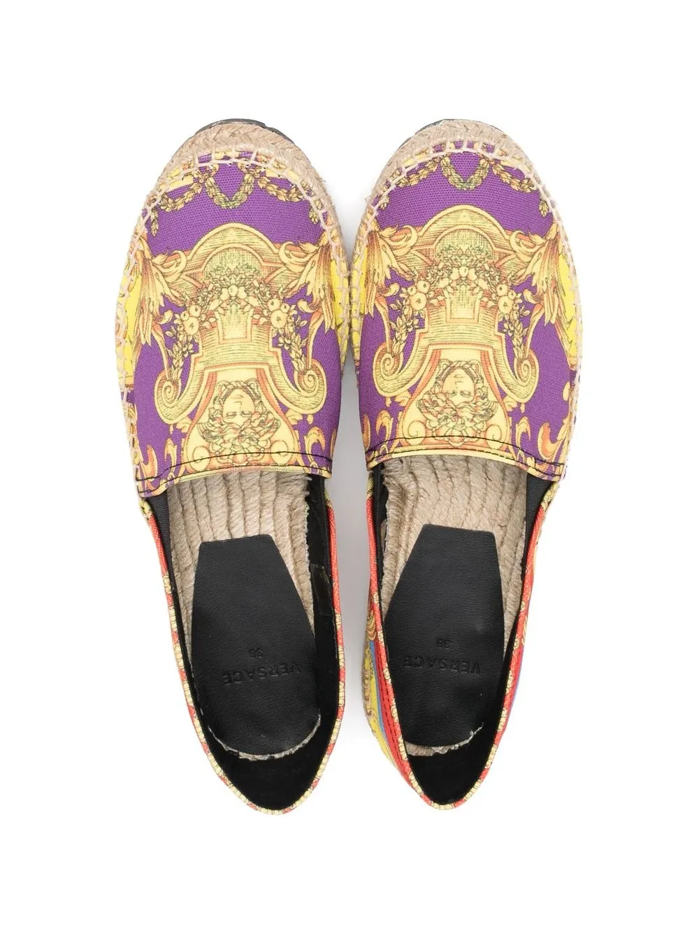 Versace Kids Barocco Goddess espadrilles Paars