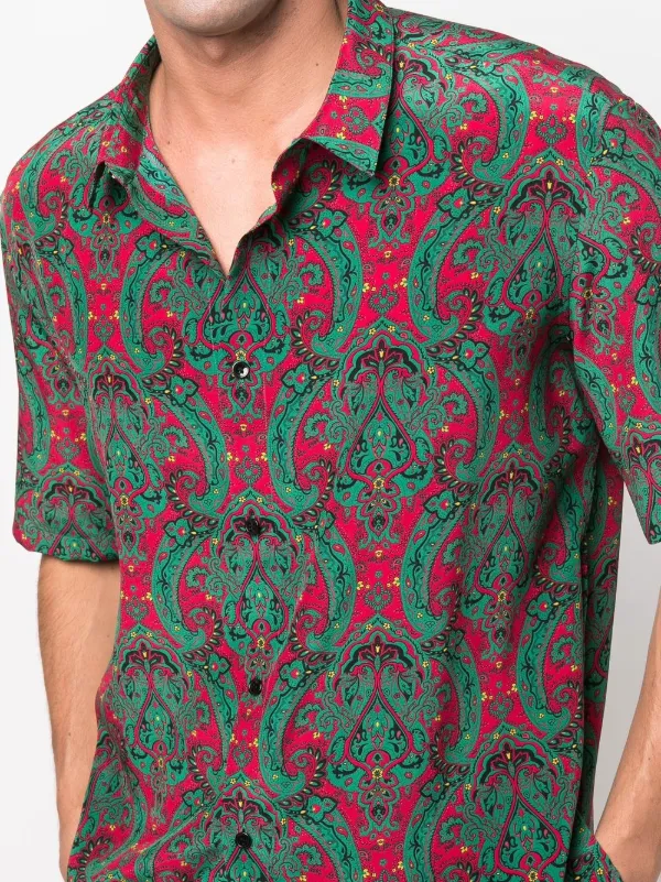 Saint laurent paisley shirt clearance