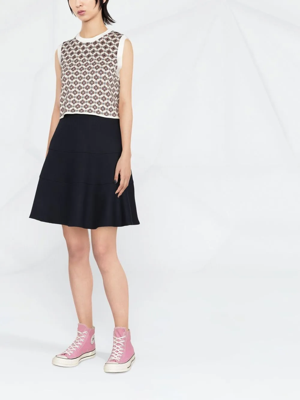 Maje Mouwloze top - Beige