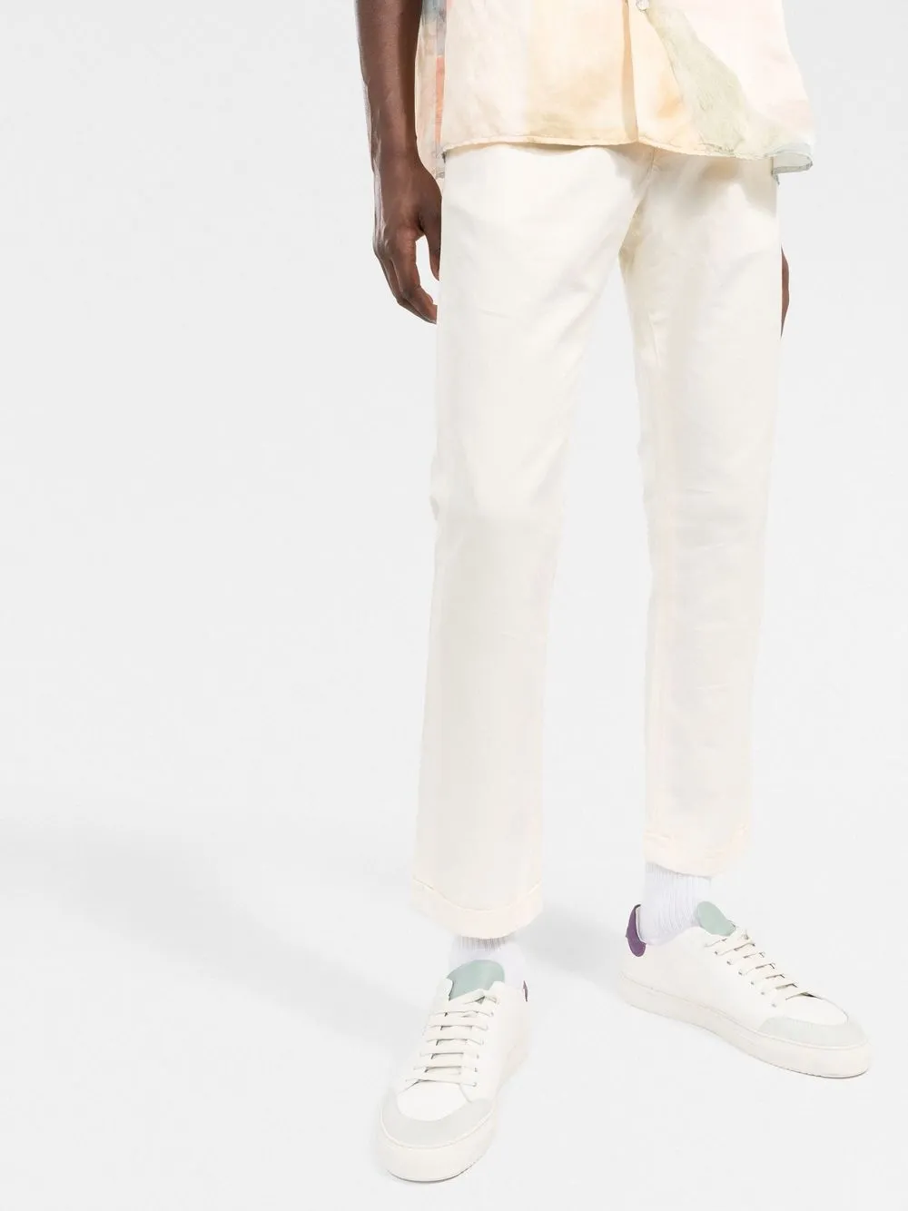  Jacob Cohën Cropped Hose Mit Geradem Bein   Weiß 