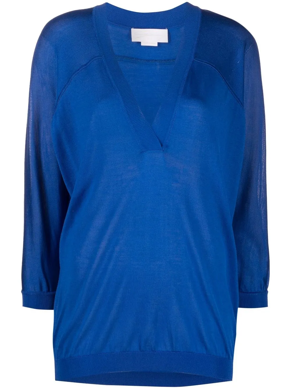 

Genny V-neck silk top - Blue