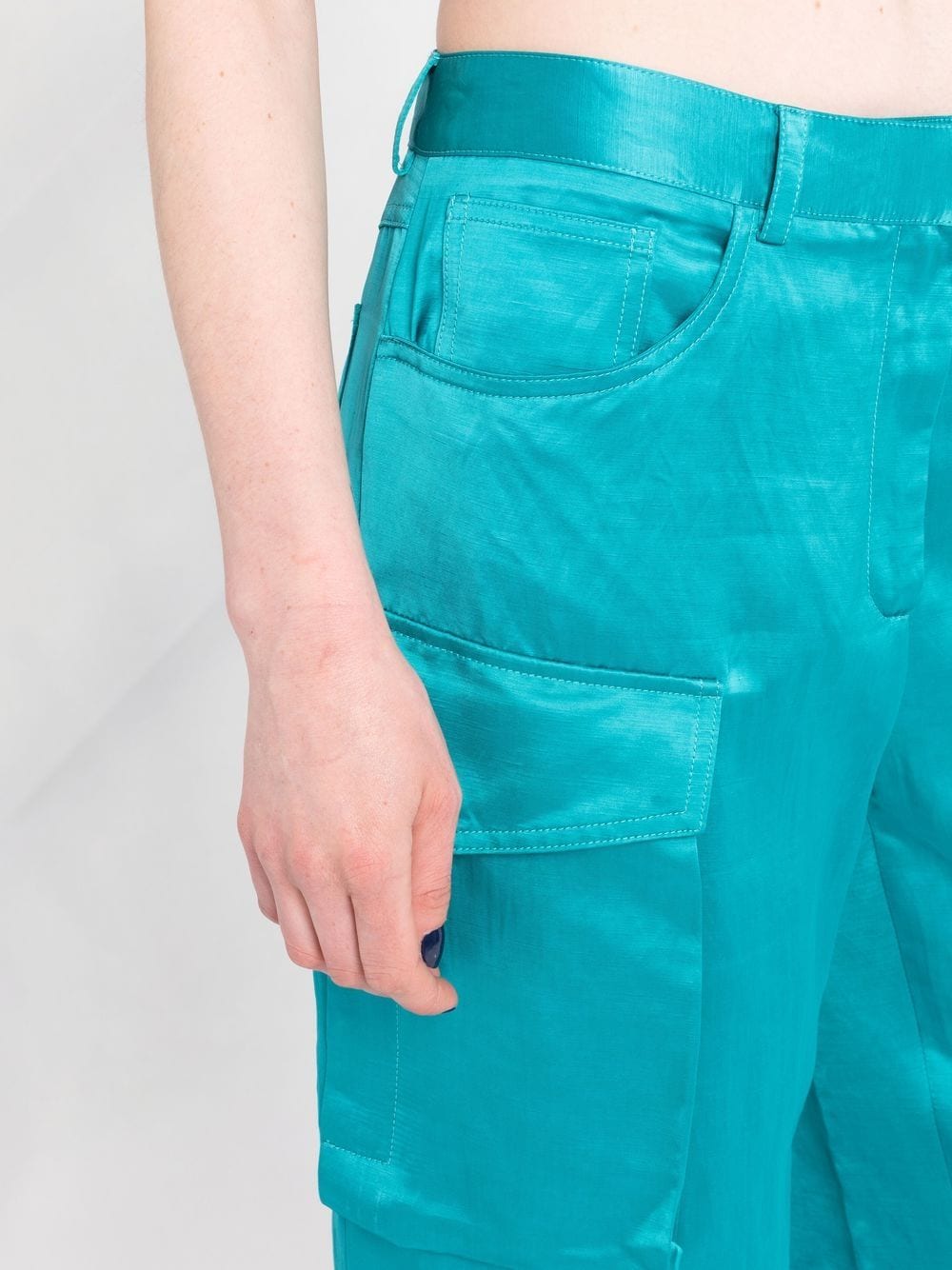 Shop Tom Ford High-waisted Cargo Pants In Blau