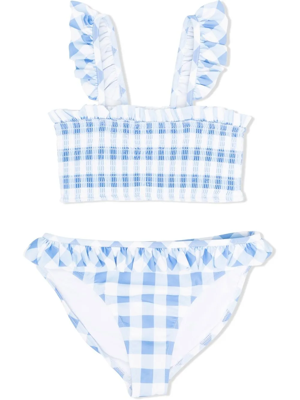 

Ralph Lauren Kids bikini con motivo de cuadros gingham - Azul