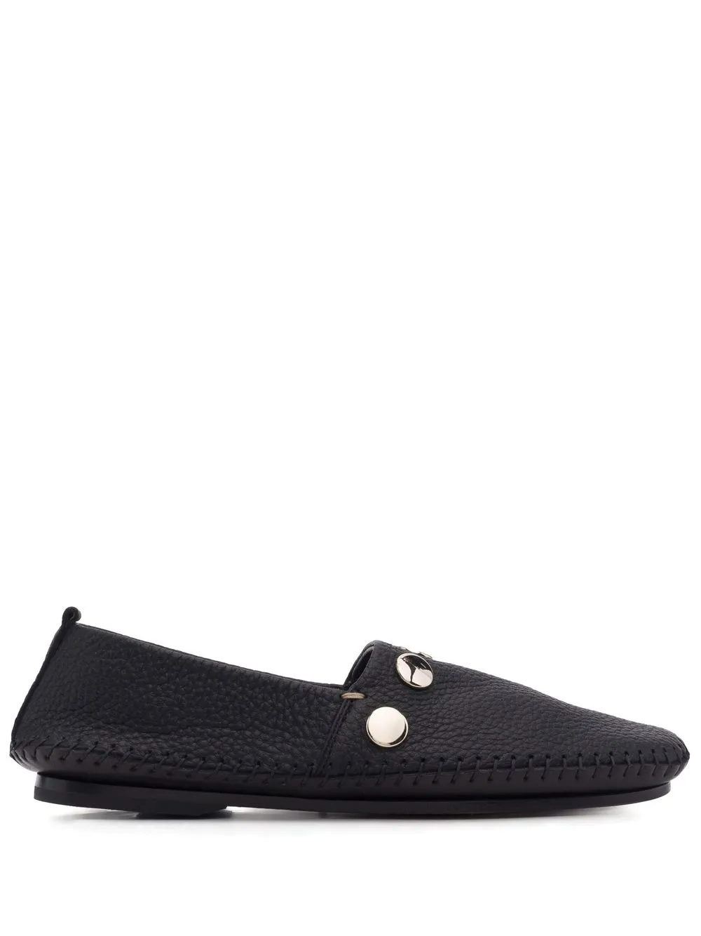 

Henderson Baracco mocasines texturizados con apliques - Negro