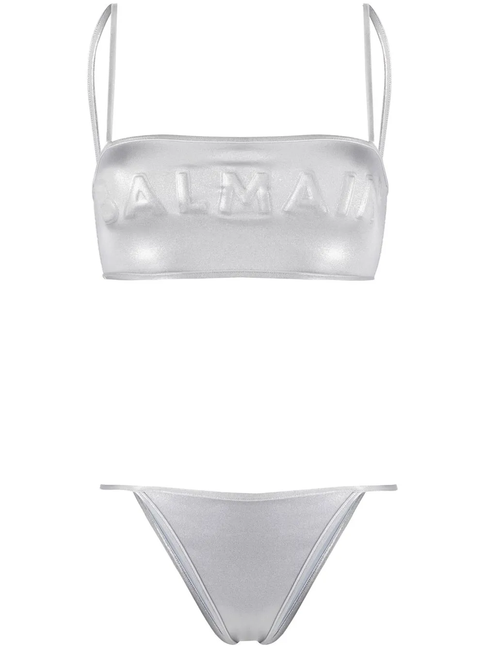 

Balmain logo-print bikini set - Silver