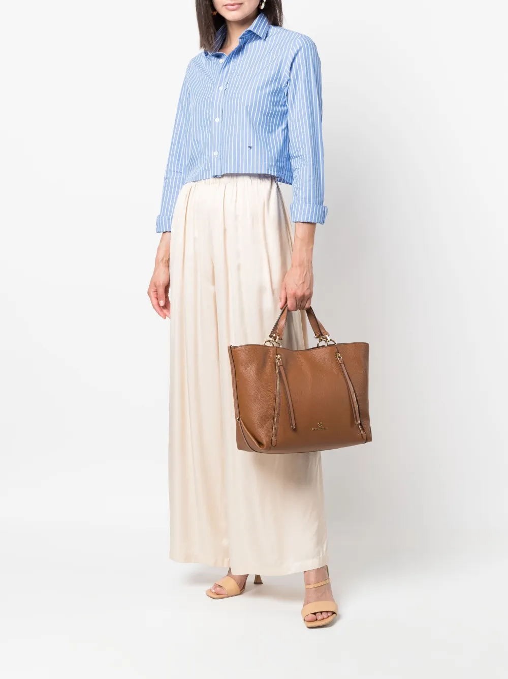 Michael Michael Kors Shopper met logoplakkaat - Bruin
