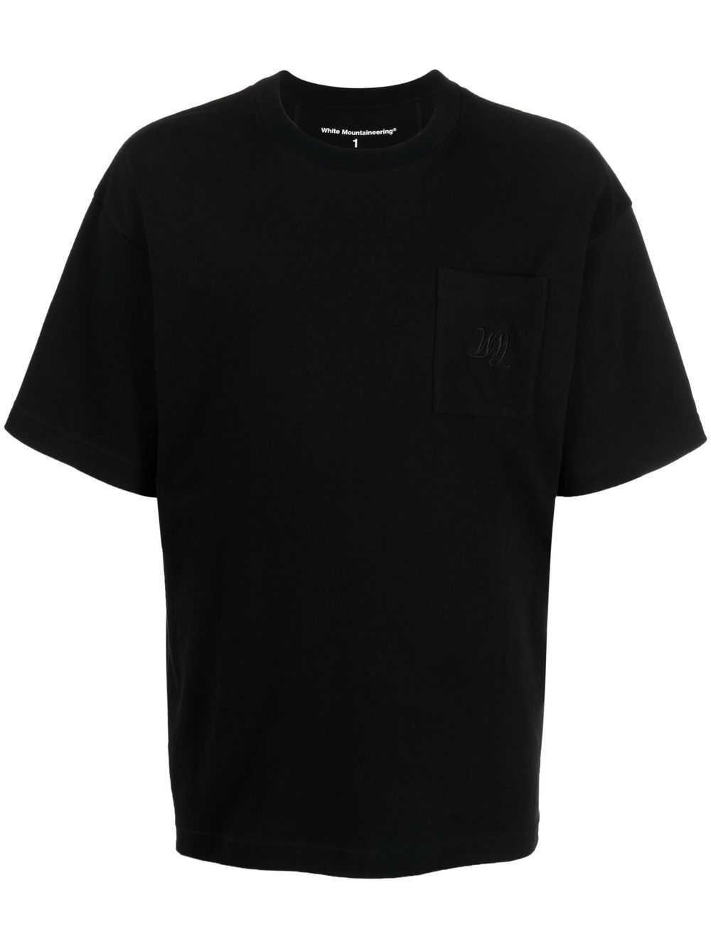 White Mountaineering Logo-embroidered Pocket T-shirt In Black | ModeSens