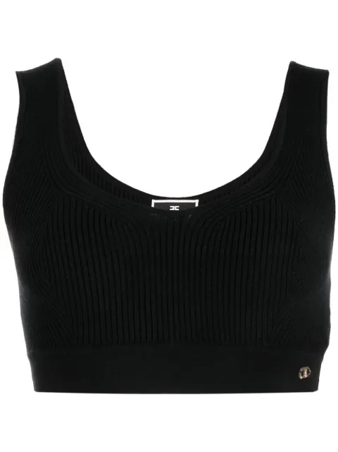 Elisabetta Franchi ribbed-knit crop top