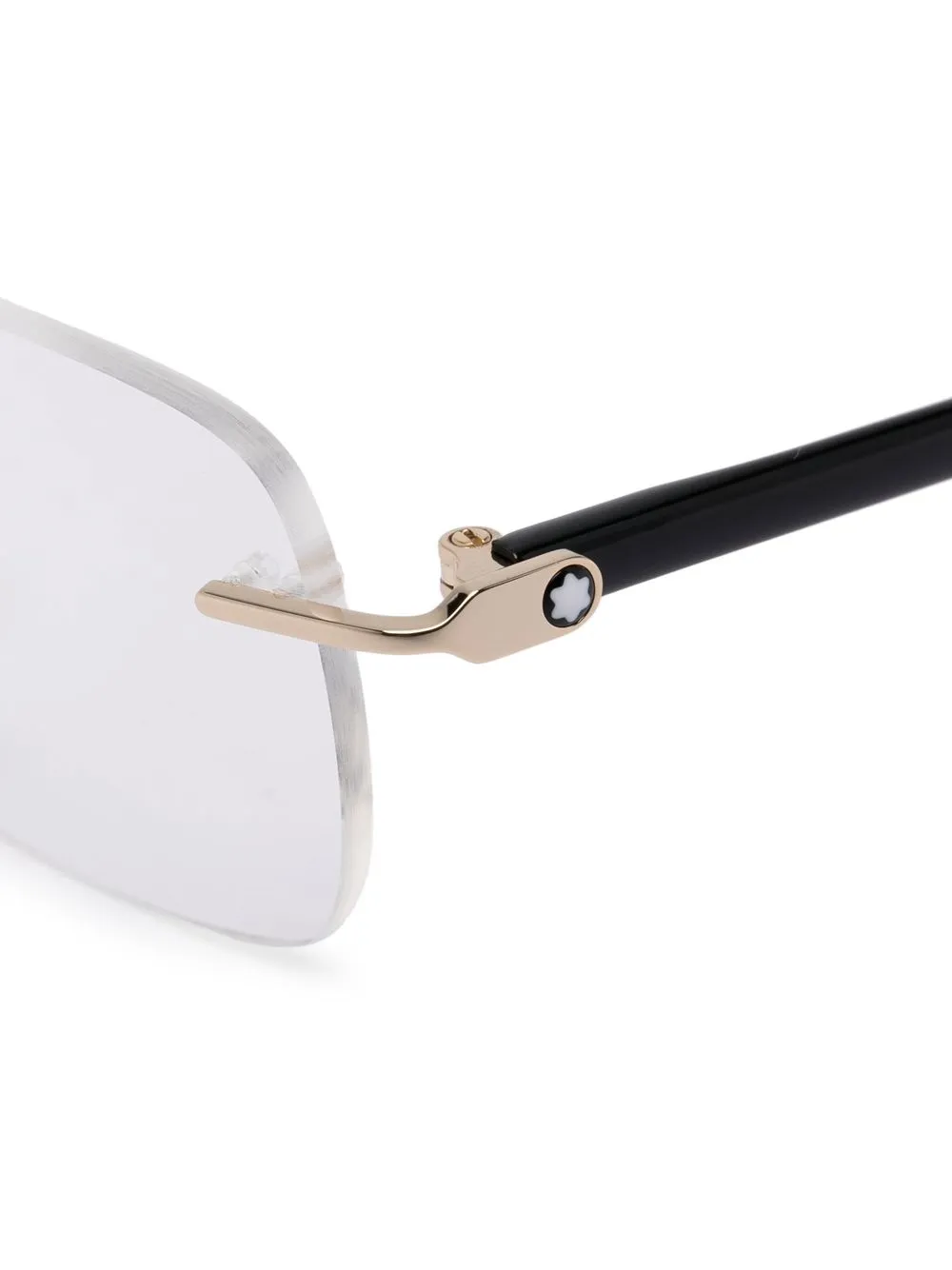 Montblanc Rectangular Frame Glasses In Gold