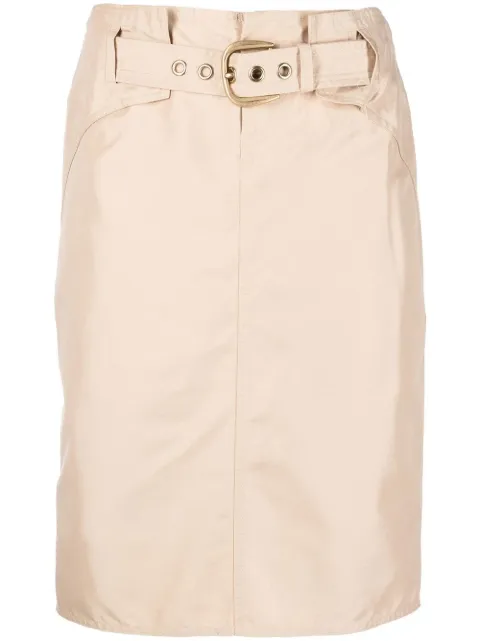 Gucci Pre-Owned 2000s belted pencil skirt