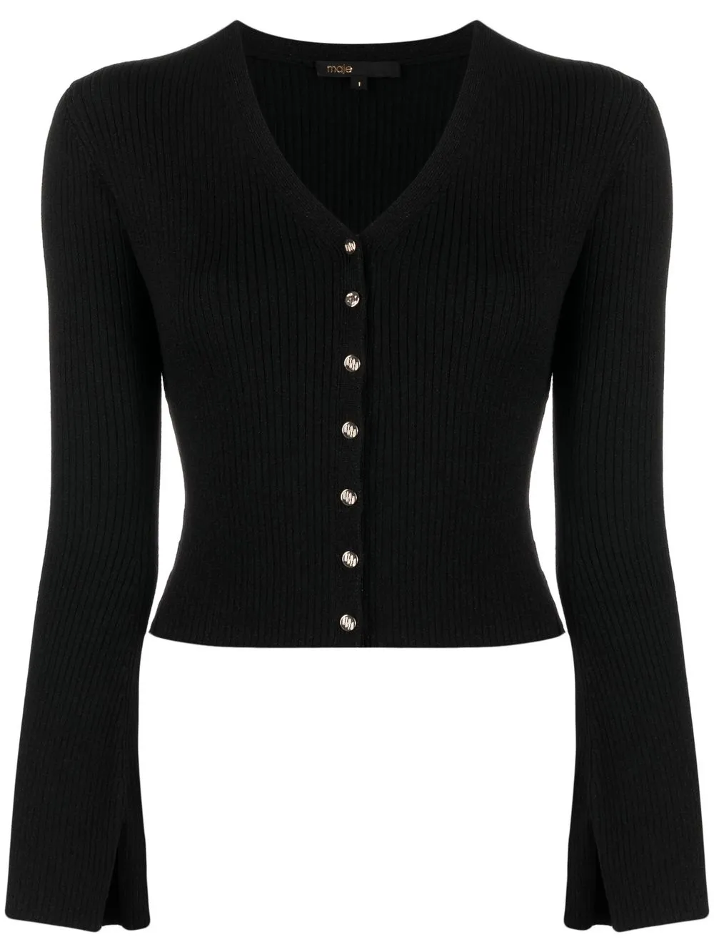 

Maje button-front knitted top - Black