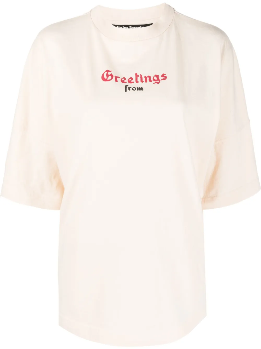 

Palm Angels slogan-print T-shirt - 0325 OFF WHITE RED