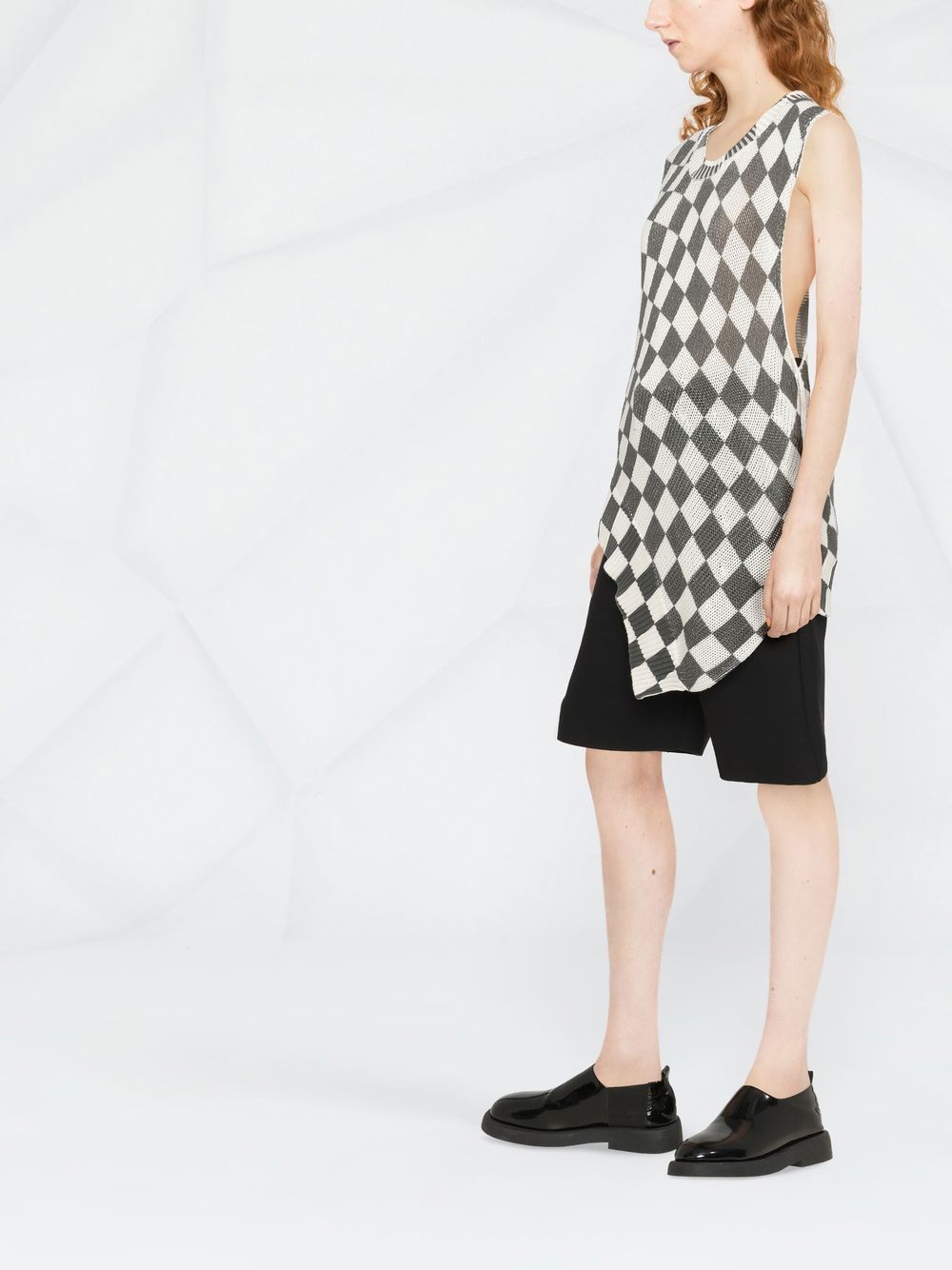 MM6 Maison Margiela checkerboard-print knitted top Women