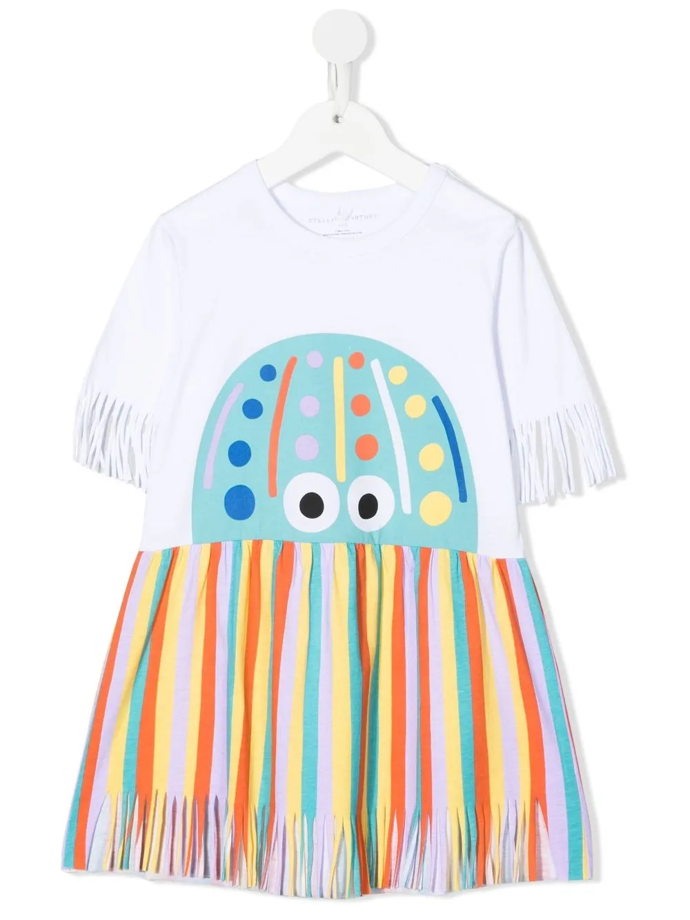

Stella McCartney Kids jellyfish-print organic-cotton dress - White