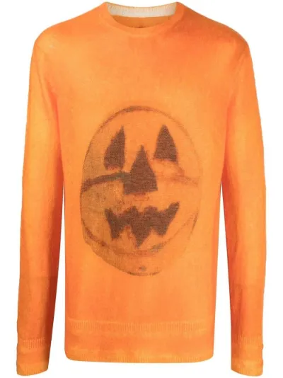 Ceramics-print crew-neck jumper 