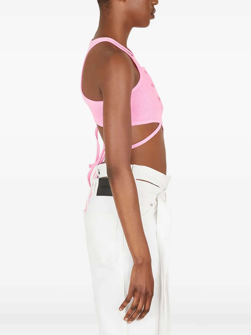 Ottolinger Asymmetrische cropped top Roze