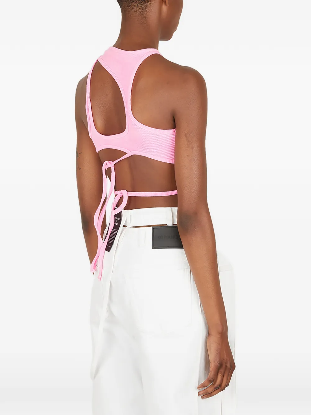 Ottolinger Asymmetrische cropped top Roze