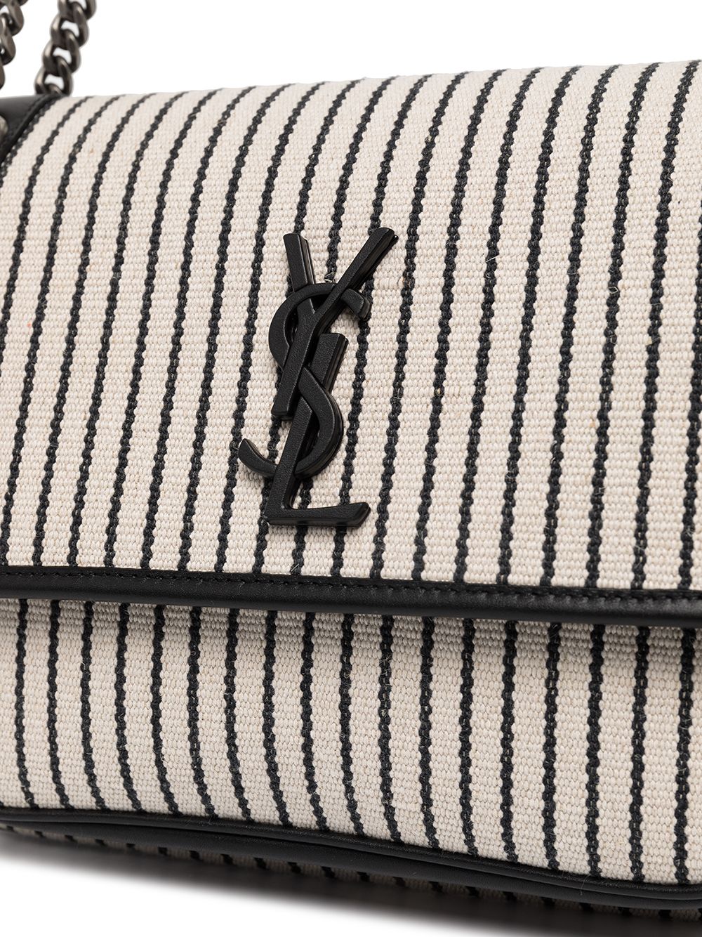 Saint Laurent Niki Medium Striped Canvas Shoulder Bag