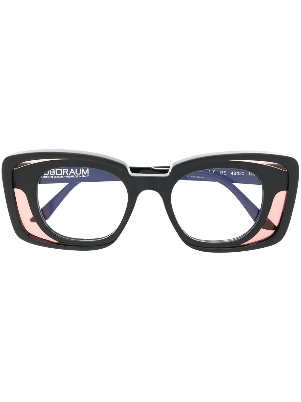 

Kuboraum lentes de cristal T7 de armazón cuadrada - Negro