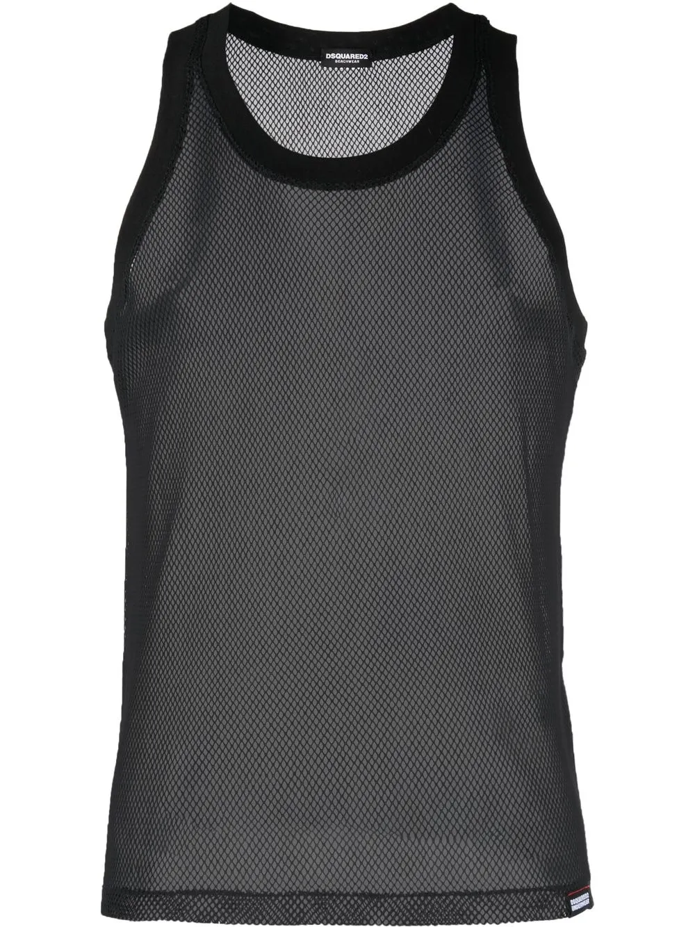 

Dsquared2 camiseta con cuello transparente - Negro