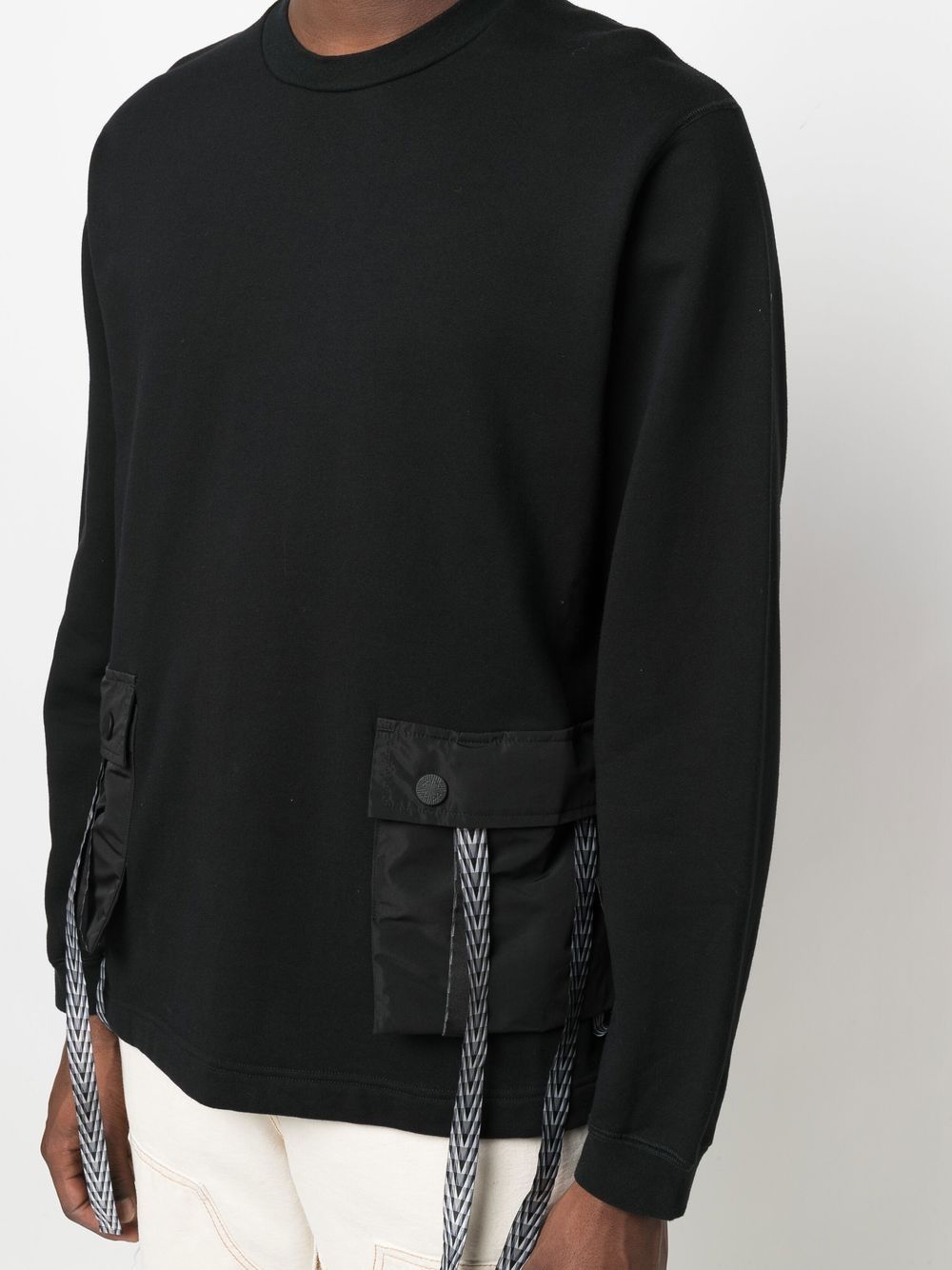 Shop White Mountaineering Flap-pocket Detail Sweatshirt In Black