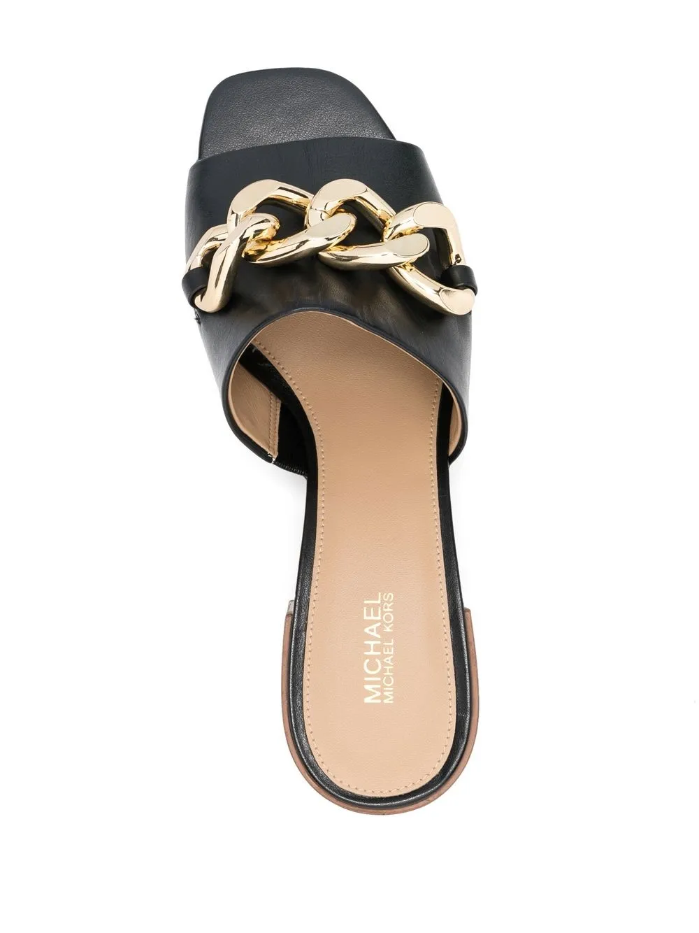 Michael Michael Kors Chainlink Leather Sandals In Black ModeSens