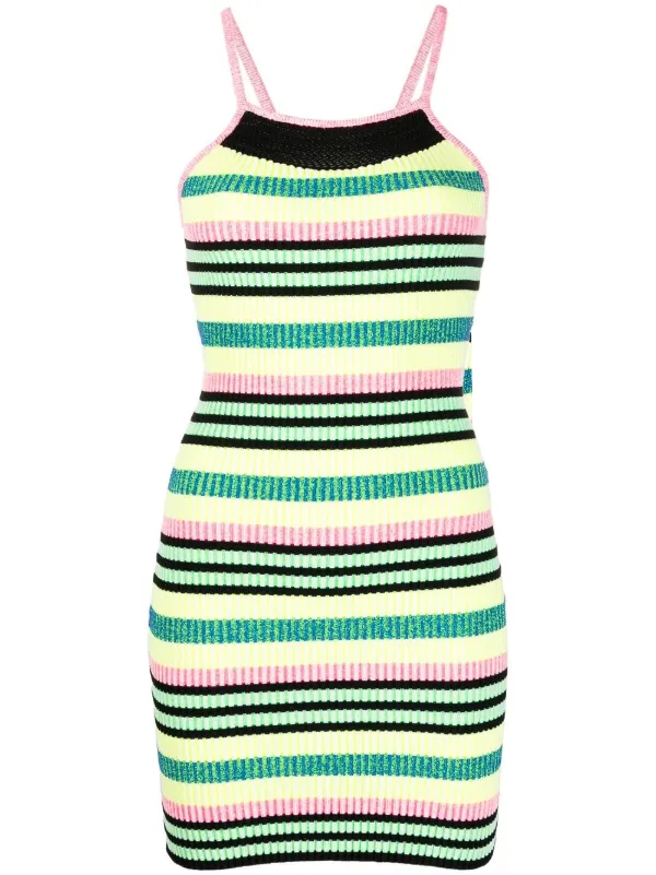 AGR striped-knit Mini Dress - Farfetch