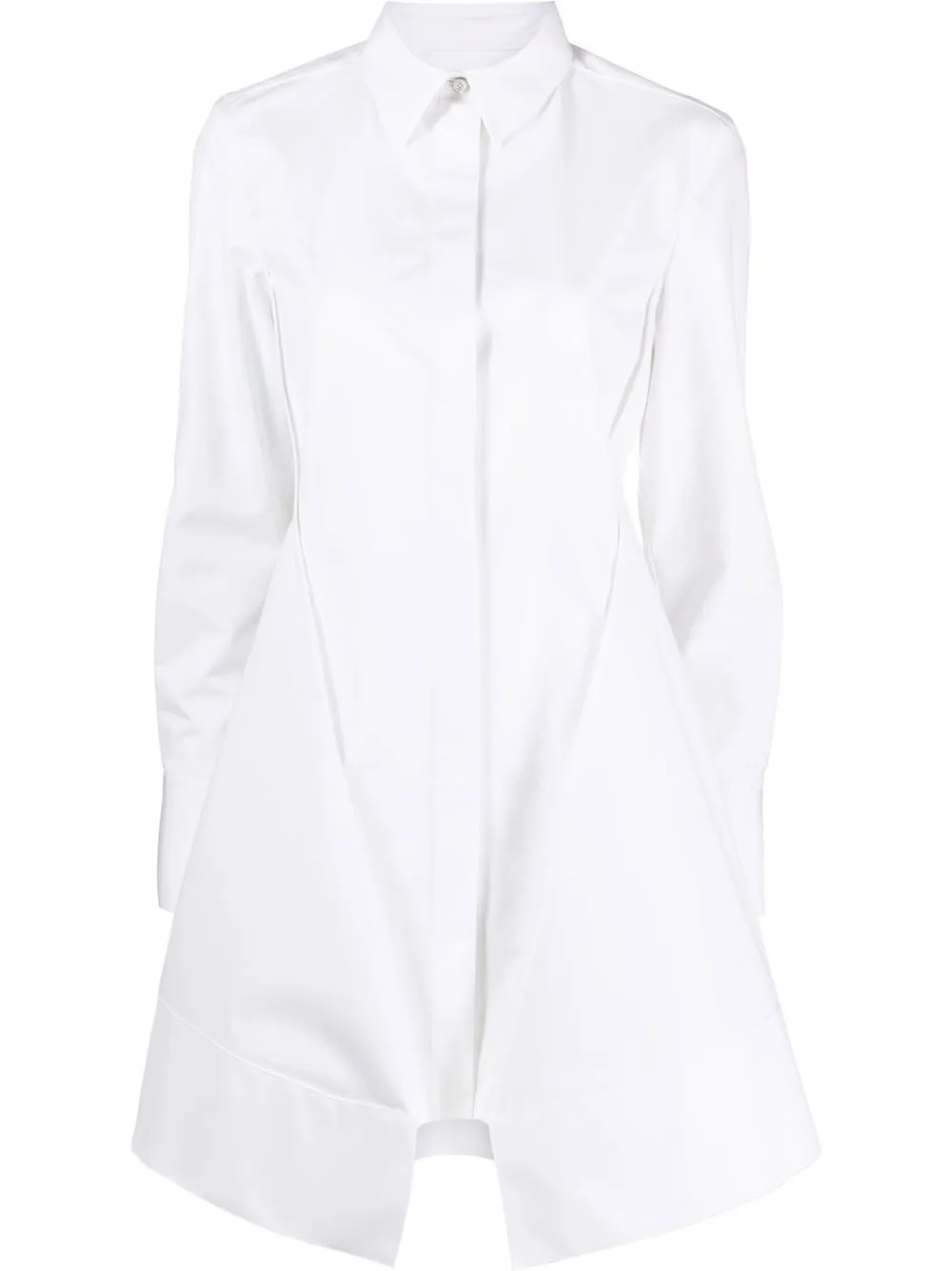 

Givenchy x Josh Smith broderie anglaise-panel structured shirt dress - White