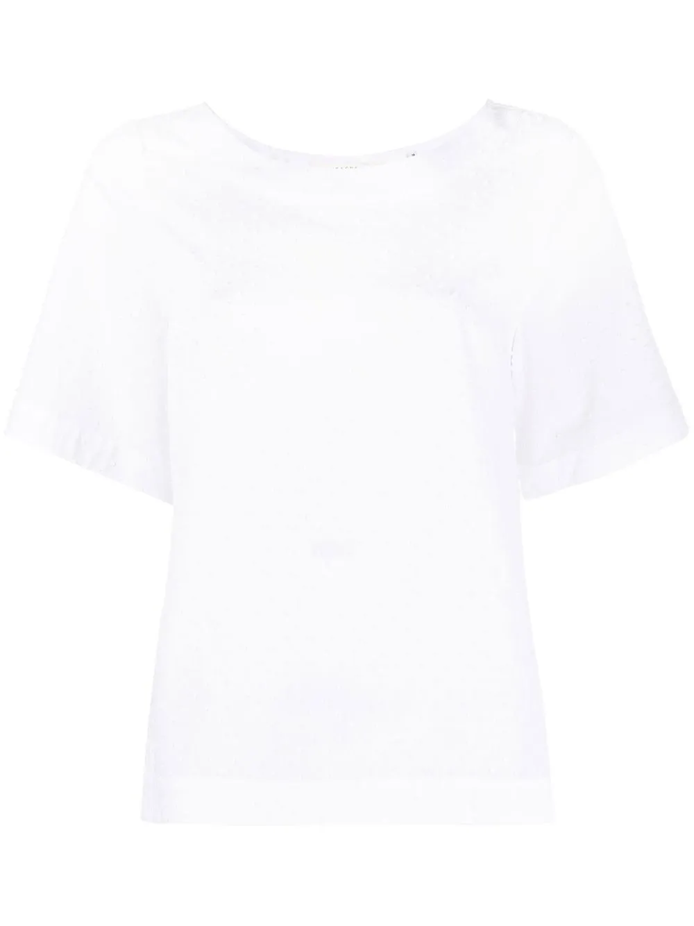 

Xacus blusa con detalle plisado y lunares bordados - Blanco