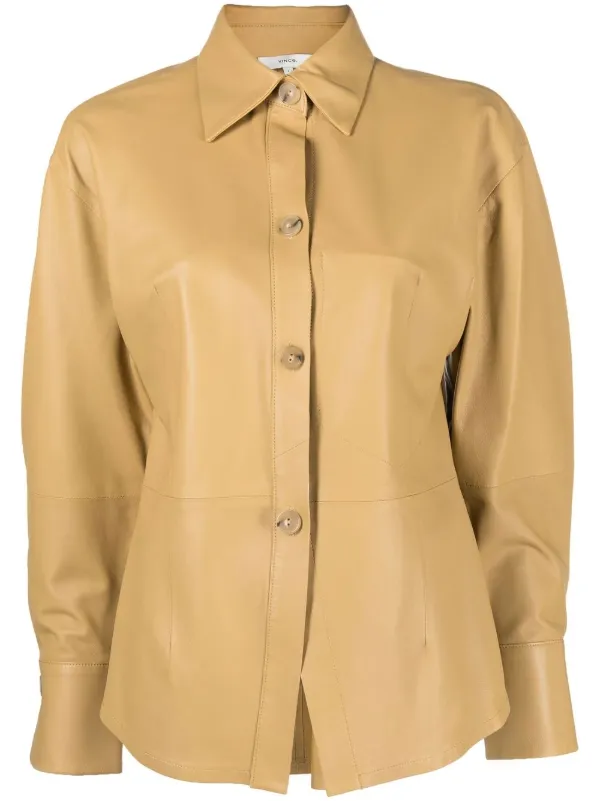 Vince leather shirt Clearance