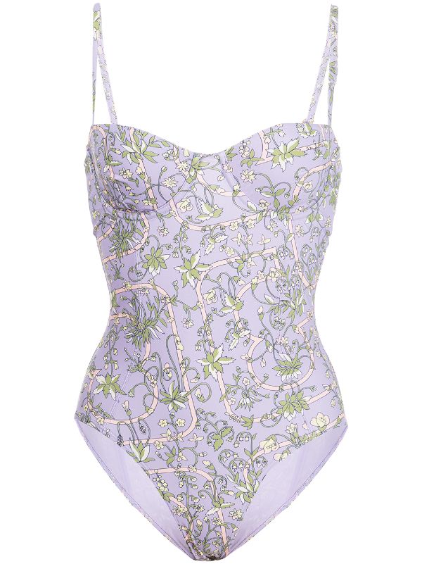 Tory Burch Floral Print Swimsuit - Farfetch
