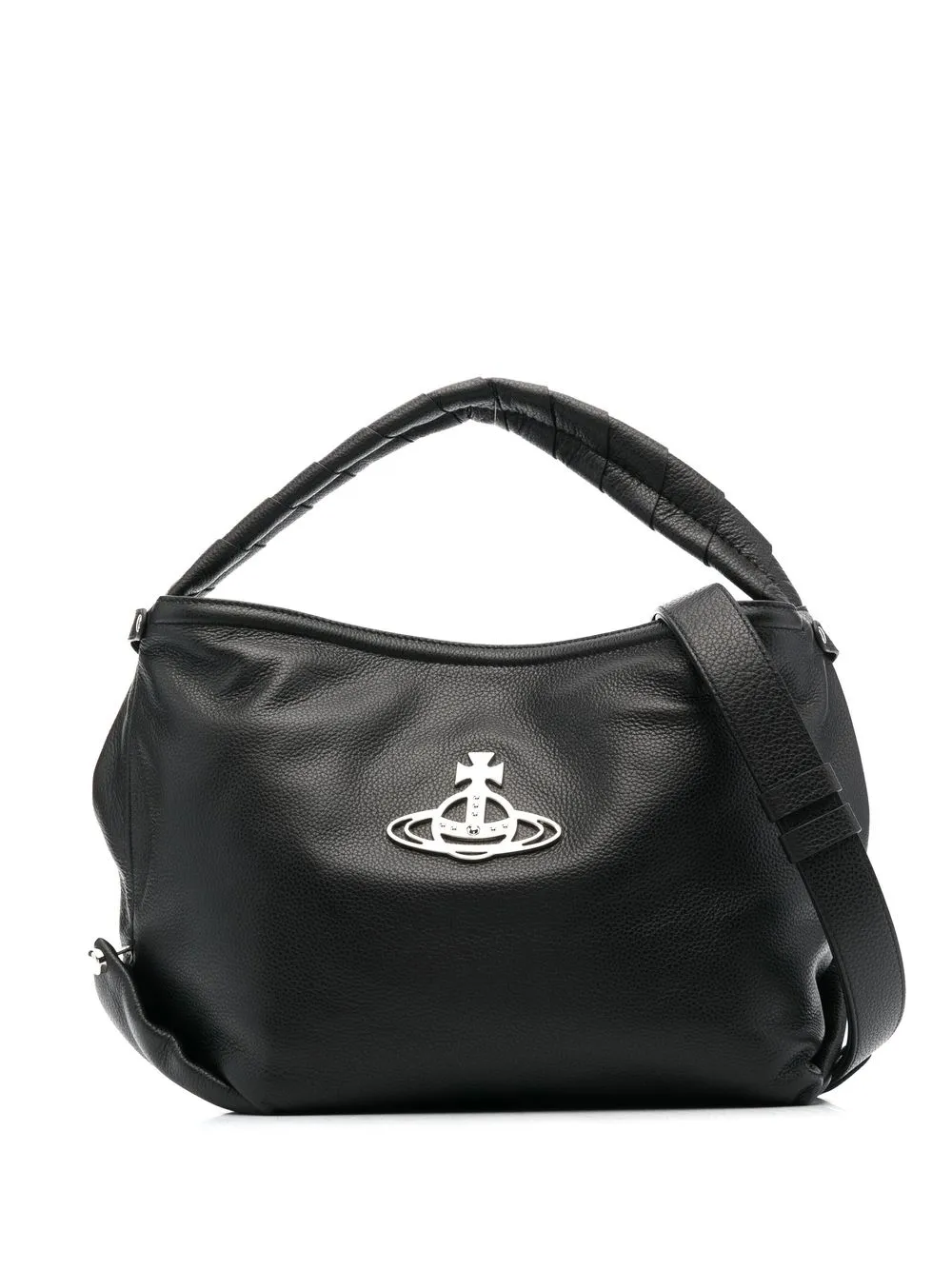 

Vivienne Westwood Orb-plaque leather tote bag - Black