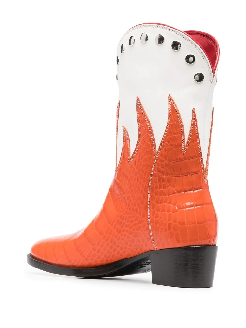 Vivienne Westwood Cuban Flame Leather Boots Farfetch