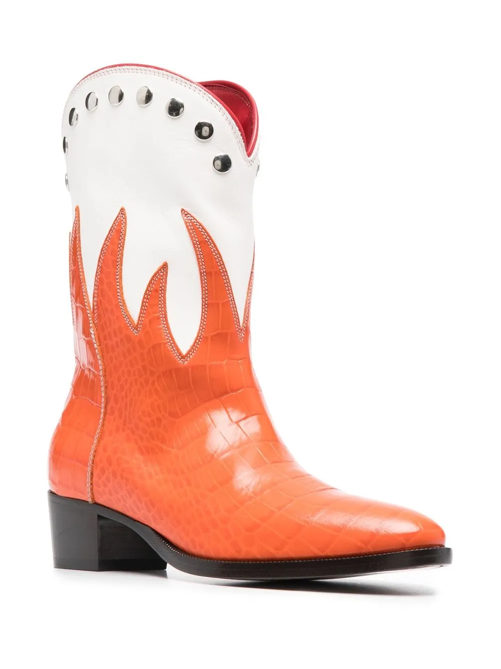 Vivienne Westwood Cuban Flame Leather Boots Farfetch