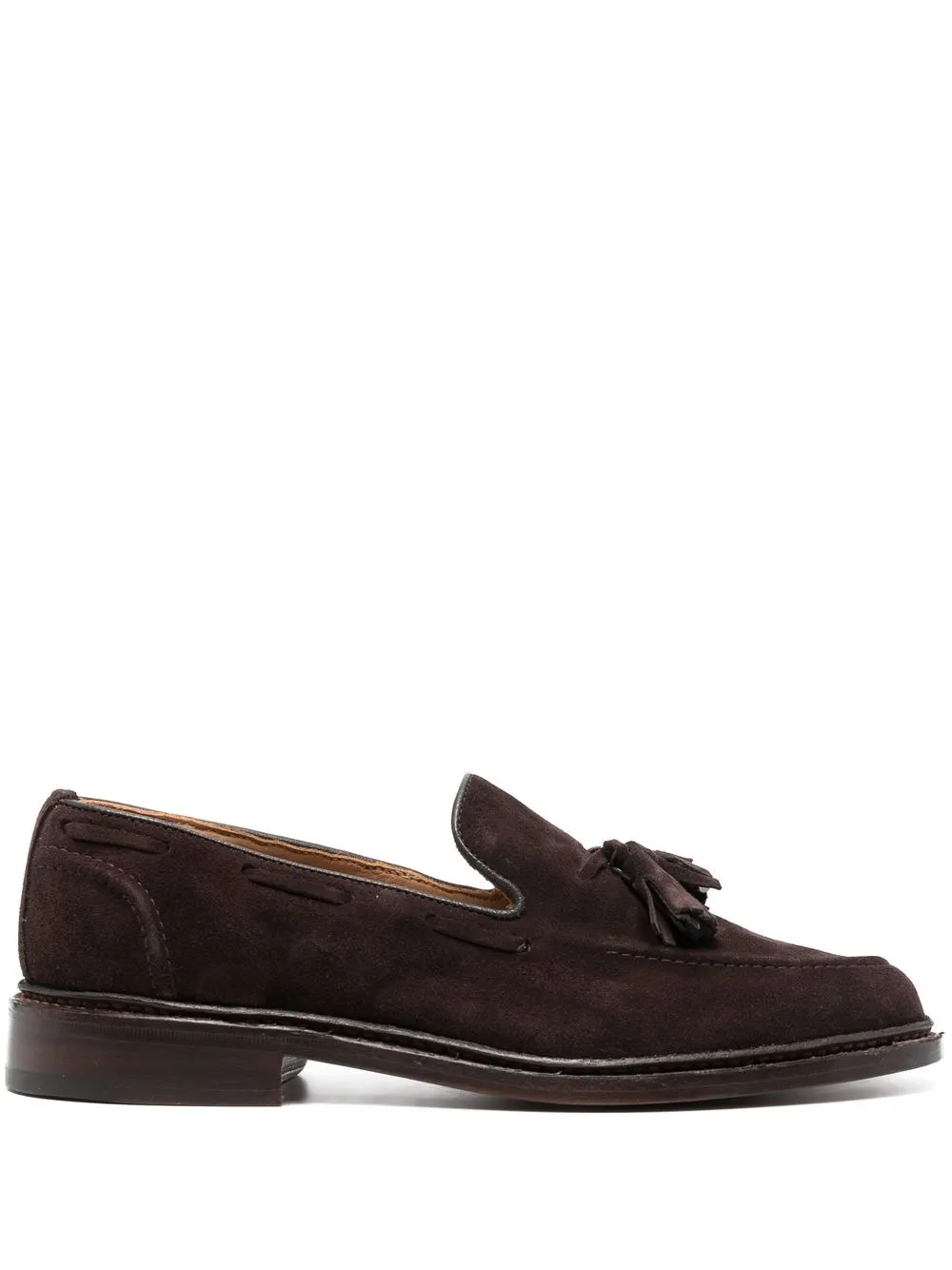 Tricker's Loafers With Tassel Detail And Stacked Heel In Brown