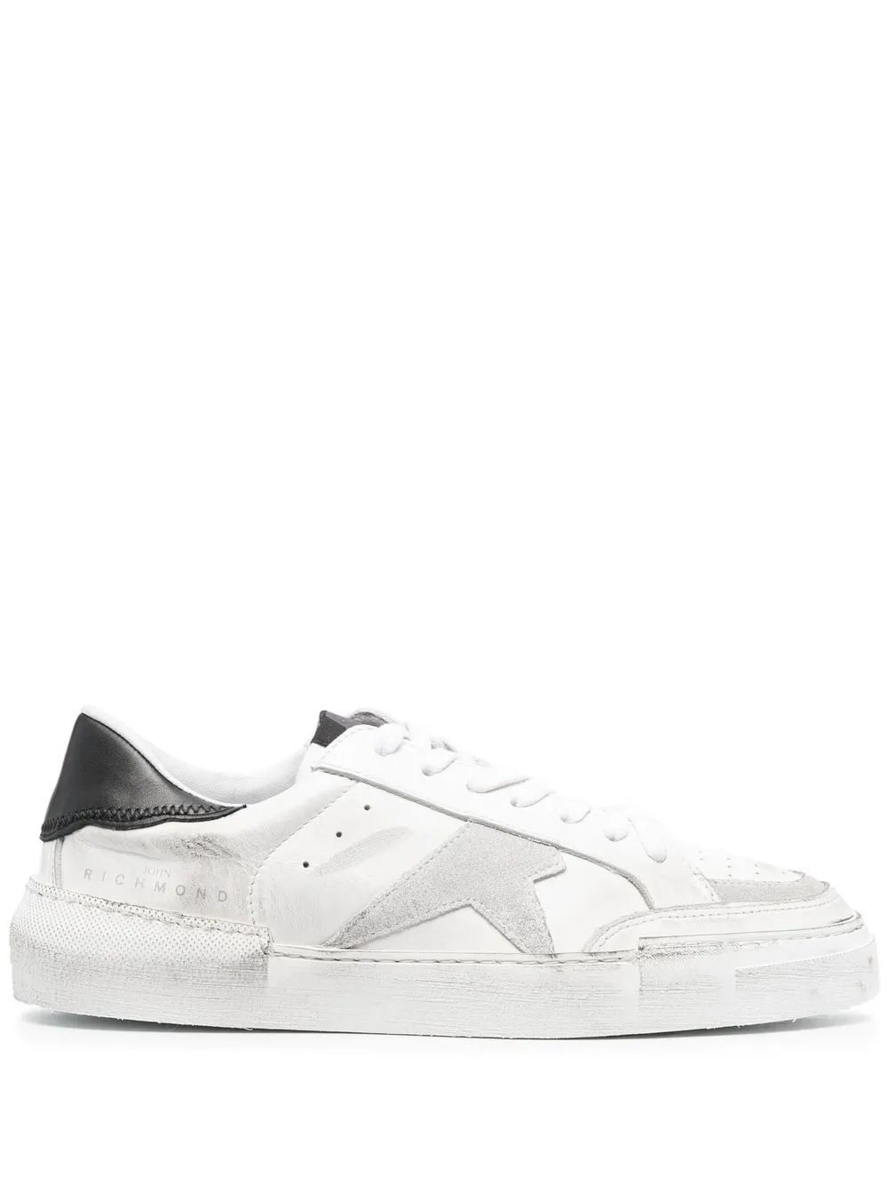 

John Richmond tenis con parche de estrella - Blanco