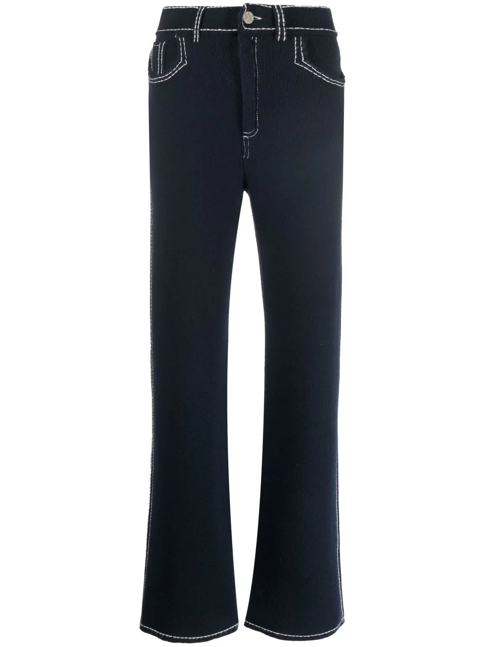 

Barrie high-rise wide-leg trousers - Blue