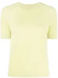 Barrie cashmere short-sleeve top - Green