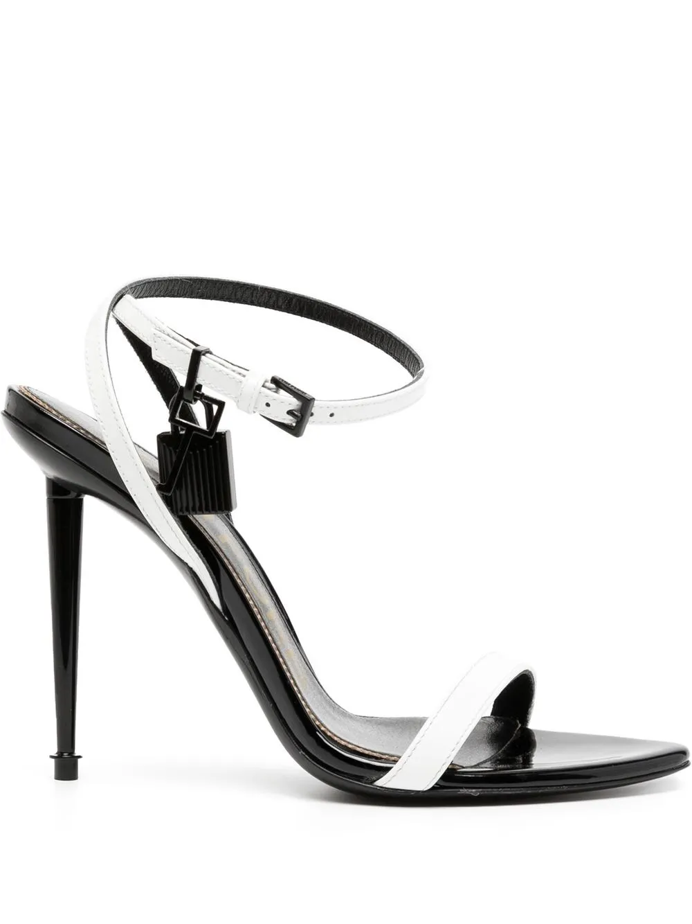 

TOM FORD padlock detail stiletto heel sandals - Black